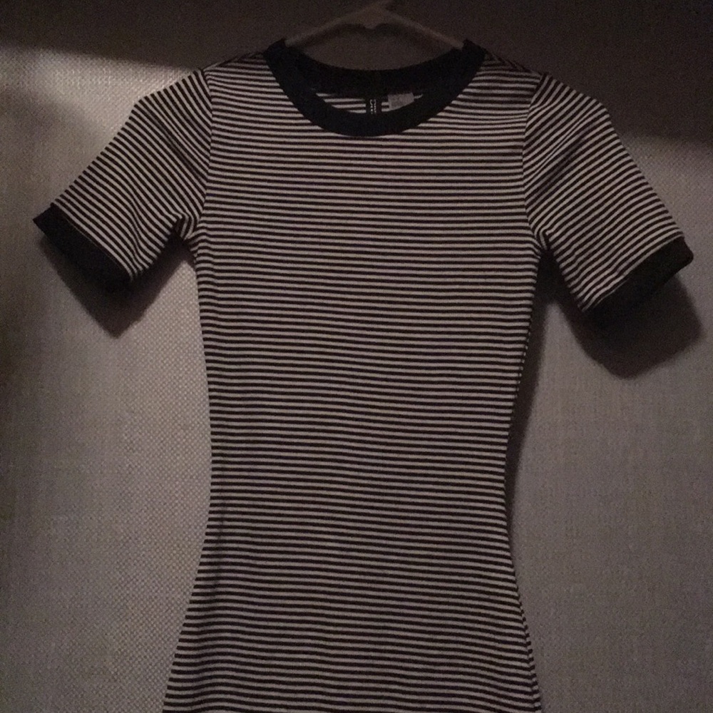 H&M Divided black & white stripe shirtdress